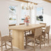 71" Oval Farmhouse Dining Table for 6-8 People, Natural