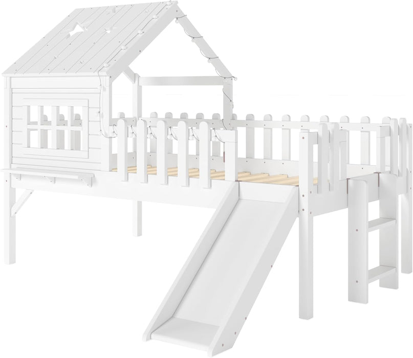 Premium SolidWood TwinXL Loft Bed With SlidingRails