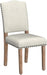 Upholstered Dining Chairs Set of 6 Classic Fabric Kitchen Chairs with Nailhead Trim and Wooden Legs for Dining Room/Living Room/Restaurant/Apartment, Beige