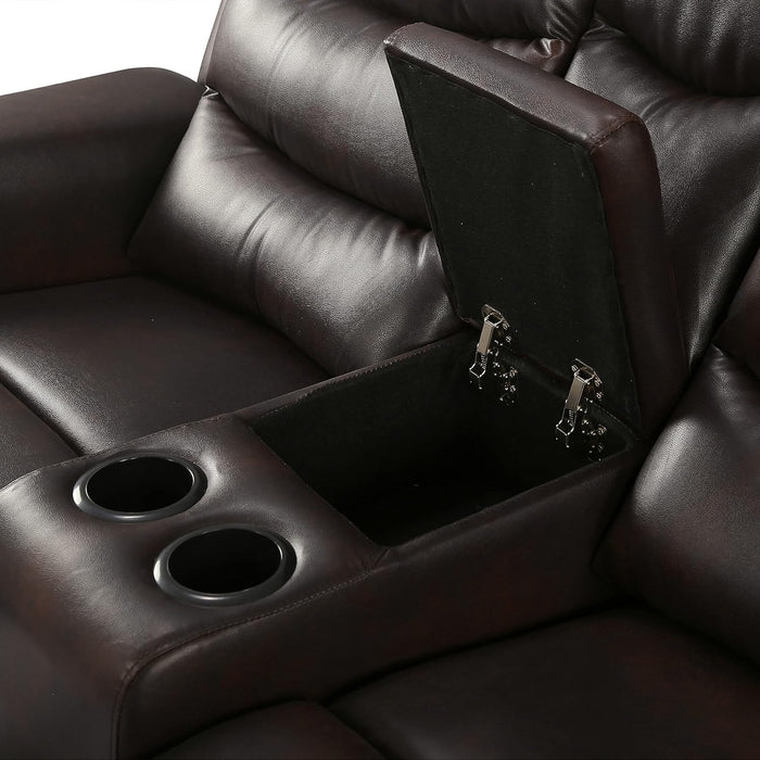 67" Brown Recliner Loveseat - Manual