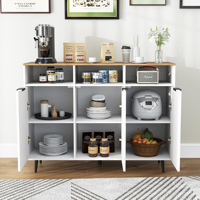 Sideboard Cabinet, 47" Kitchen Buffet Cabinet W/Storage Compartment