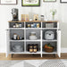 Sideboard Cabinet, 47" Kitchen Buffet Cabinet W/Storage Compartment