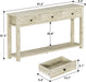 Farmhouse Console Table with 3 Drawers, 47 Inch Wood Sofa Table with Storage Shelf for Living Room, behind Couch, Entryway Table for Hallway, Living Room, or Foyer, Light Rustic Oak