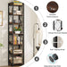 Tall Slim SevenTier Bookshelf CornerDisplayShelf Brown