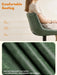 Swivel Bar Stools Set of 2, Height Adjustable Counter Height Bar Stools with Open Back and Footrest, Premium Faux PU Leather, Modern Upholstered Bar Chairs for Kitchen Island/Bar/Counter, Green