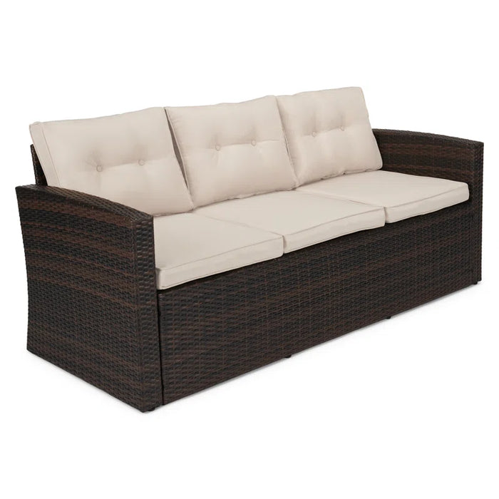 Barrada Rattan 7 - Person Seating Group with Cushions