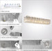 Rectangular Crystal Chandelier 10 Lights Chrome Fixture