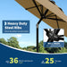 9FT Patio Umbrella - Outdoor Table Umbrella with Smooth Crank Lift, Push Button Tilt and 8 Sturdy Ribs - Market Umbrella UV Protection Waterproof for Pool, Deck, Yard, Garden