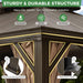12x16 Hardtop Gazebo With Drainage System Weatherproof