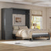 Full Grey Murphy Bed With UltraSpaceStorage Contemporary