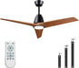 52 Inch Dark Walnut WhisperQuiet CeilingFanWithLED
