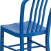 Gael Commercial Grade 2 Pack Blue Metal Indoor-Outdoor Chair