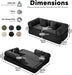 79Inch Convertible Sofa Bed Black Luxurious Comfort