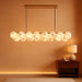 Modern Chandelier - Glass Pendant Light for Dining Room, Living Room, Kitchen Island,Bedroom (A-4 Light 38.2")