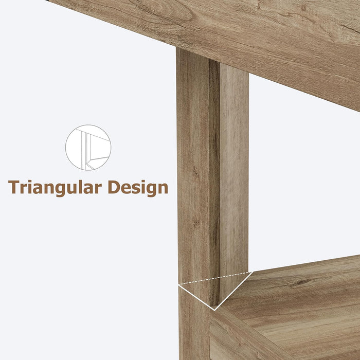 47" Square Dining Table with Triangular Leg, Kitchen Table for 4-6