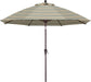 OLEFIN® 5-Year No Fading 9FT Outdoor Patio Umbrella(Brown Stripe)