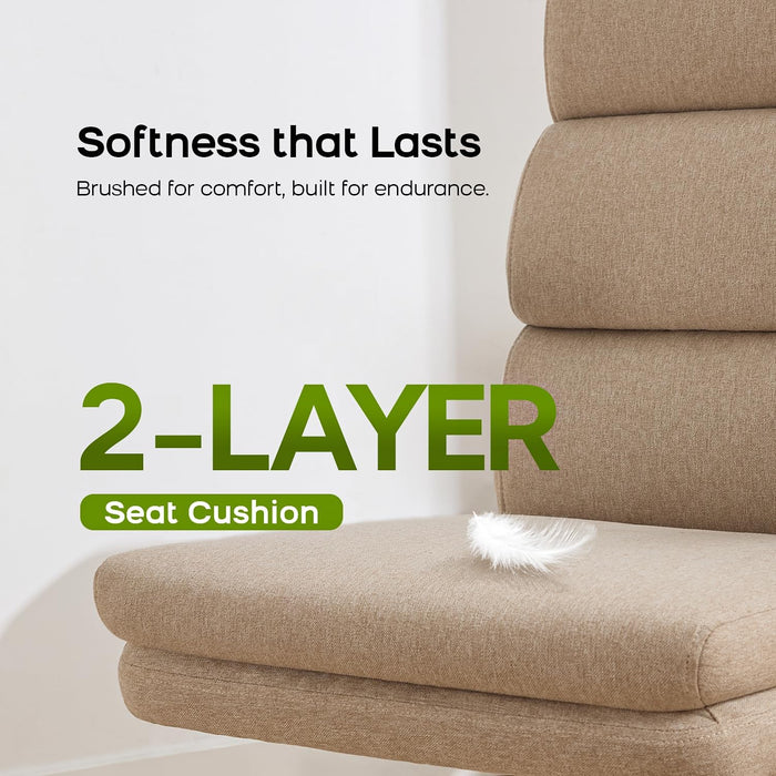 Home Office Desk Chair, Fabric Flip-Up Armrests Comfy Task Chair