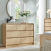 Contemporary Oak Seven Drawer Dresser With Texture