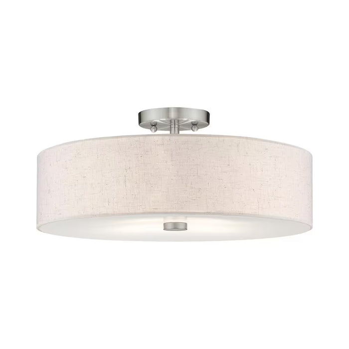 Mercury 4 Light Brushed Nickel Semi Flush Mount Lighting