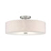 Mercury 4 Light Brushed Nickel Semi Flush Mount Lighting