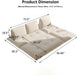Beige Microfiber Sectional Sofa Daybed With Ottoman