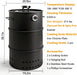 Charcoal Smoker Grill, 20" Barrel Smoker, Outdoor Barbecue Grill, Ideal for BBQ, Party, Backyard, Patio, Cooking, Heavy Duty round Grill, Vertical Smoker
