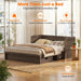 Murphy Bed Queen Mattress Included GreyFinish Drawer