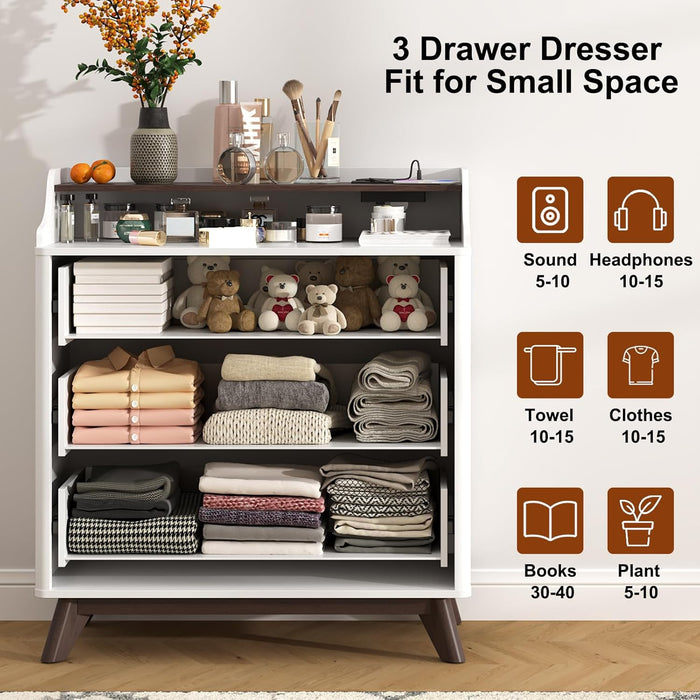 32 Inch Dresser With HighCapacity Charging Station