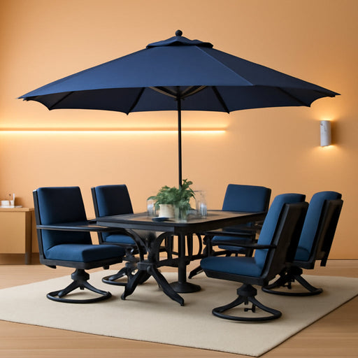 14FT Waterproof Patio Umbrella Outdoor Reversible Rectangular Large Market Umbrella