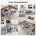 108 Inch Grey Upholstered Modular Sectional Chaise