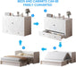 Queen Murphy Cabinet Bed With WhiteHighGlossFinish Mattress