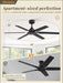 Ceiling Fan No Light, 48 Inch Indoor/Outdoor 6 Blades Ceiling Fan with Remote, 6-Speeds, Quiet Reversible DC Motor, Fans without Light for Tilted Ceiling/Bedroom/Living Room/Patios, 2 Pack