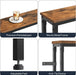 39.4 Inch Narrow Console Table with Power Outlets, 5.9 Inch Sofa Table with Storage, Skinny behind Couch Table, for Entryway Hallway, Small Spaces, Rustic Brown and Black BF52UXG01G1