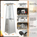 10000 BTU Portable Stainless Steel Tabletop Patio Heater with Glass Tube