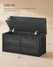 Charcoal Gray Storage Bench With 39Inches Capacity