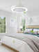 22In Enclosed Ceiling Fan with Light and Remote, White Modern Bladeless Ceiling Fan with Bright Light, Led Flush Mount Ceiling Fans for Bedroom, Living Room, Kid Room(6 Speeds, 3000-6000K)