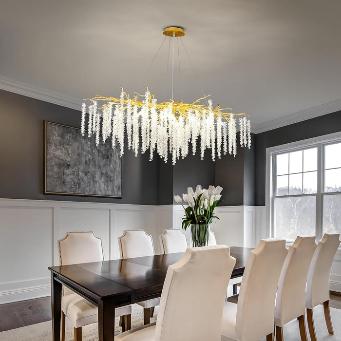 Golden Tree Branch CrystalChandelier 13 Light Pendant