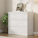 3 Dresser for Bedroom, 30.5" Tall Dresser, Freestanding Vertical Drawer with Storage, Wooden Closet Chest Storage for Living Room, Hallway, Entryway, White