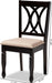 Reneau Contemporary Fabric Dining Chair, Sand Brown and Espresso, 4/Pack (153-4P-9403-Hit)