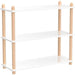 3-Tier Wooden Shelf Bookcase - Modern Open Bookshelf, Free Standing Storage Rack, Multifunctional Display Stand for Home and Office, White, Rectangle