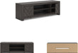 Cayboni Casual 71" TV Stand for Tvs up to 81" with 2 Cabinets, Adjustable Shelves and Fireplace Option, Black