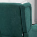 Dark Green Wingback Accent Chair Tufted Upholstery