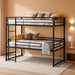 Triple IndustrialGrade Twin Bunk Bed With Guardrails
