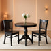 DLGR3-BLK-W Dining Table Set