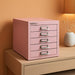 5-Drawer Steel Multidrawer Cabinet - Palest Pink