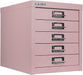 5-Drawer Steel Multidrawer Cabinet - Palest Pink