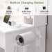 White Vanity Desk With Illuminated Mirror Compartment