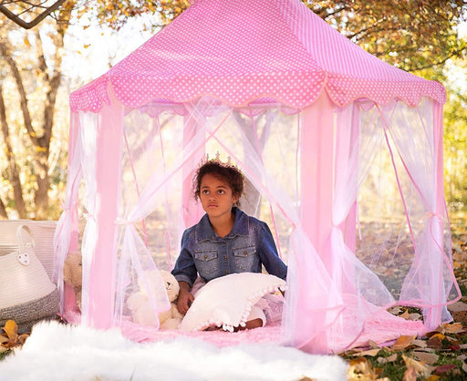 Princess Tent Girls Ultra Soft Rug LED Star Lights Castle Playhouse