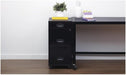 3 Drawers 29.52" Vertical Black Metal Filing Cabinet Lockable Pre-Assembled Movable Letter Size for Home, Office