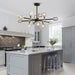 Black Crystal Sputnik Chandelier 12 Lights Adjustable
